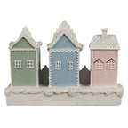Gingerbread house 13x4x10 cm Wit Polyresin Peperkoekhuisje