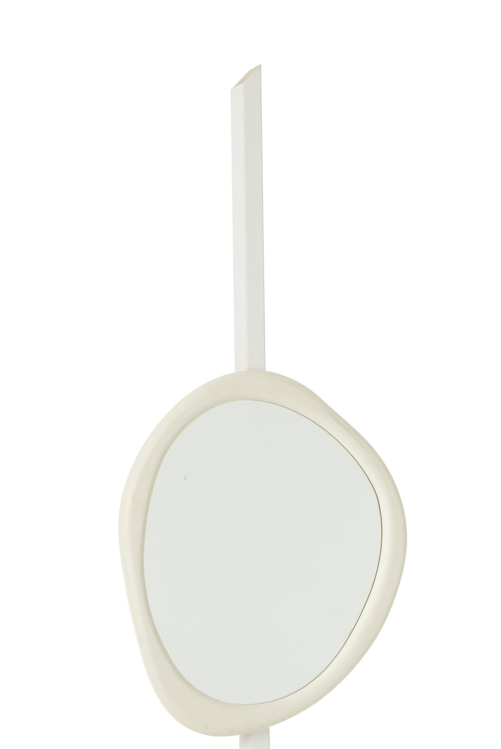 J -Line Spiegel Moderha - Hout/Glass - Wit - Small - Ø 60 cm