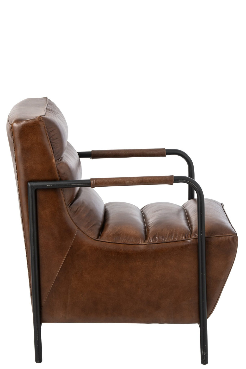 J-Line Fauteuil - leer - bruin