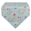 Tafelloper 50x160 cm Blauw Groen Katoen Bloemen Tafelkleed