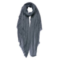 Sjaal Dames Effen 90x180 cm Grijs Synthetisch Shawl Dames