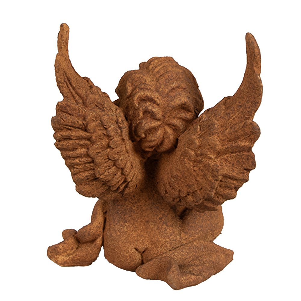 Decoratie Beeld Engel 12 cm Bruin Polyresin Religious sculpture