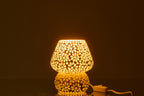 J-Line tafellamp Mozaïek - glas - wit/lichtgroen - S