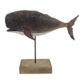 Decoratie Beeld Walvis Bruin Hout Decoratie Beeld