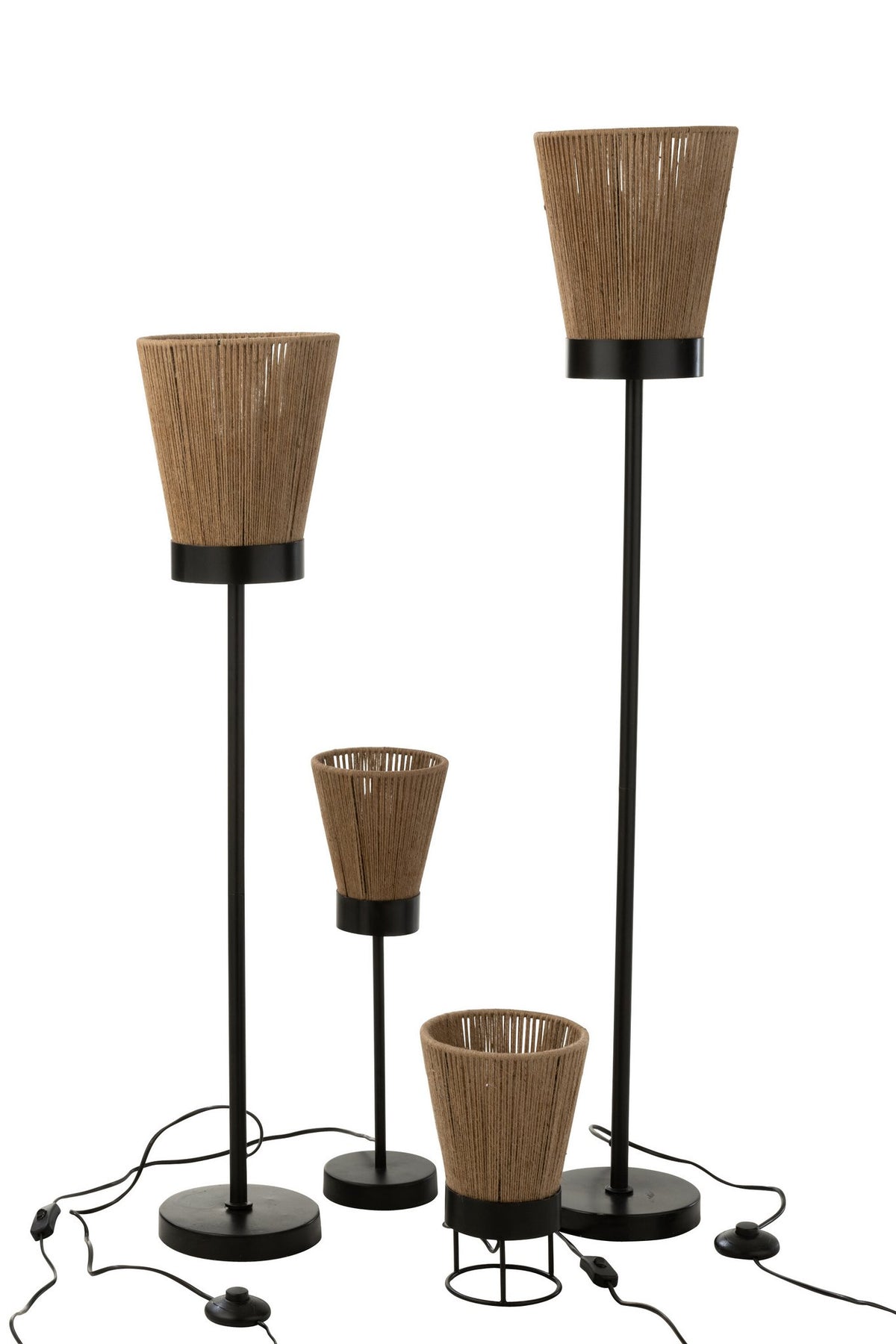 J-Line staanlamp Luna - jute - beige - large
