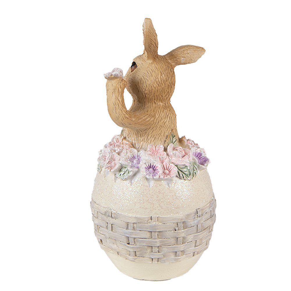Beeld Konijn 13 cm Beige Bruin Polyresin