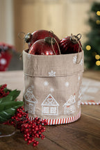 Placemats Set van 6 48x33 cm Bruin Katoen Gingerbread house