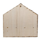 Wandkapstok 4 Haken Huis 40x13x40 cm Bruin Wit Hout