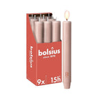 Rustiek tafelkaars XL 9 stuks Misty Pink