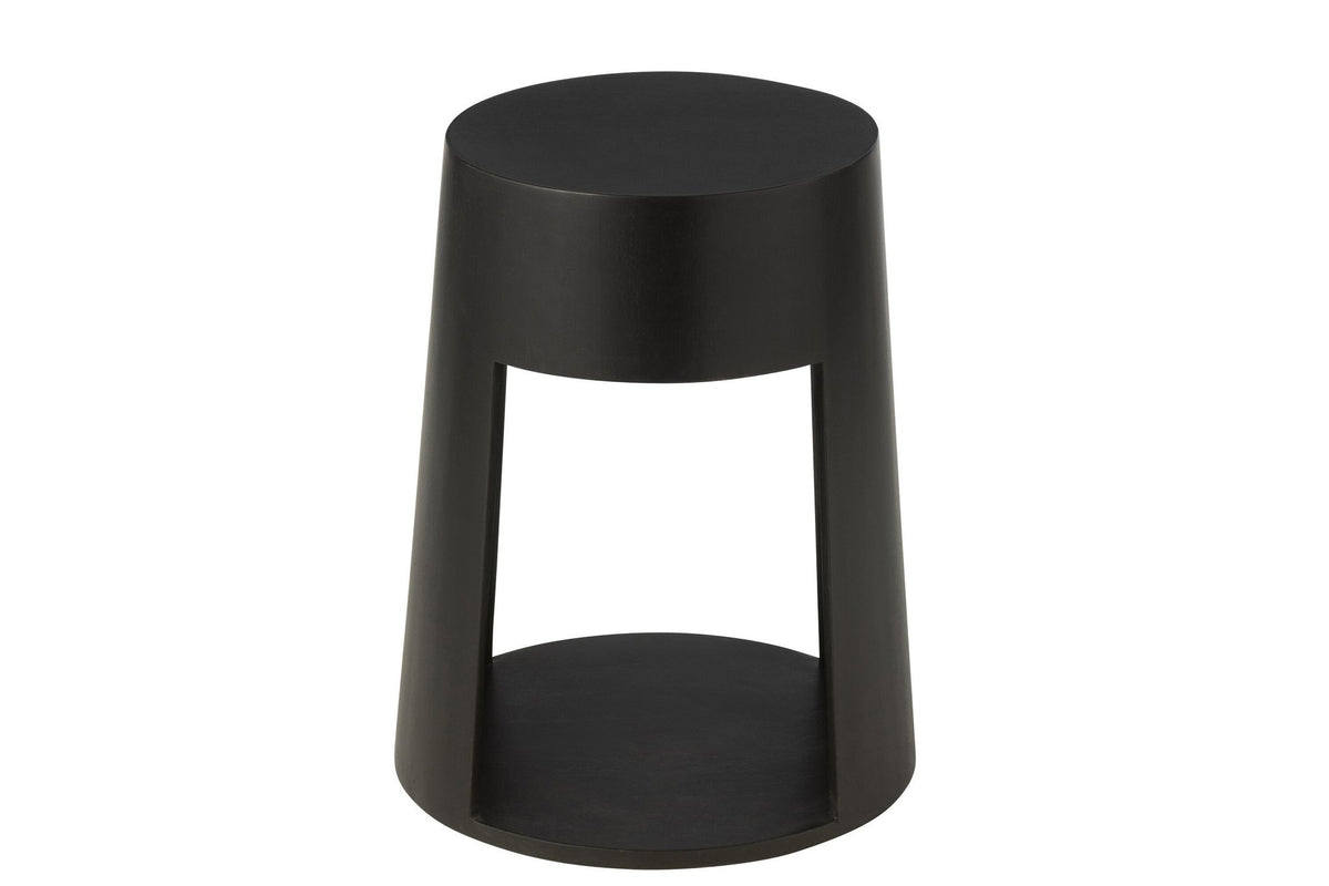 J-Line Bijzettafel Drawn Mango Hout/Mdf Zwart