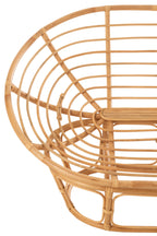 J-Line Rotan zetel - met kussen - jute/ textiel - naturel
