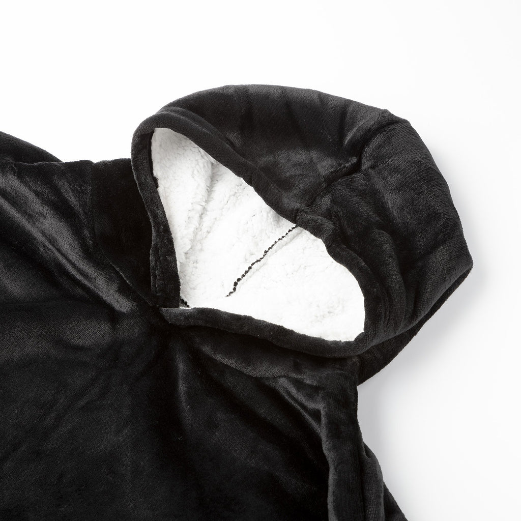 Textino Sherry - Hoodie 60x90 cm - Hoodiedeken - Tieners - Raaf - Zwart