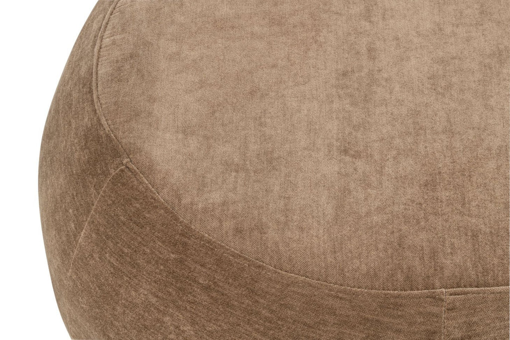 J-Line Ronde poef - multiplex/stof - taupe