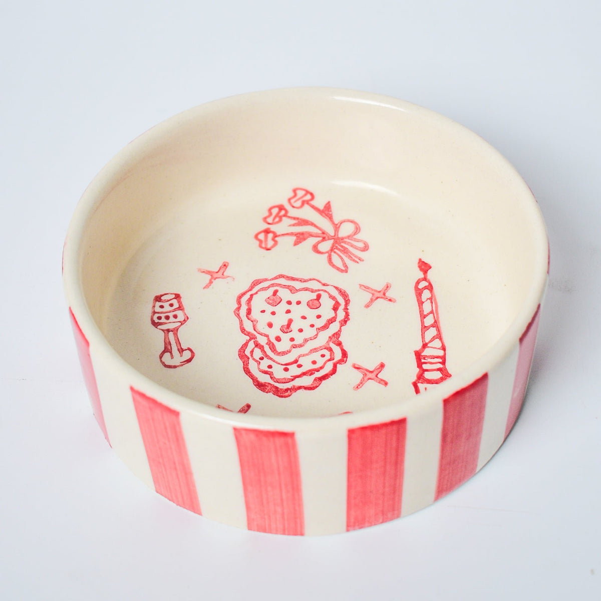 Serveerschaal | Keramische handgeschilderde verjaardagstaart | 5 inch