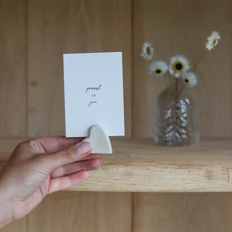Leeff Card Holder Claire with card - Proost op jou