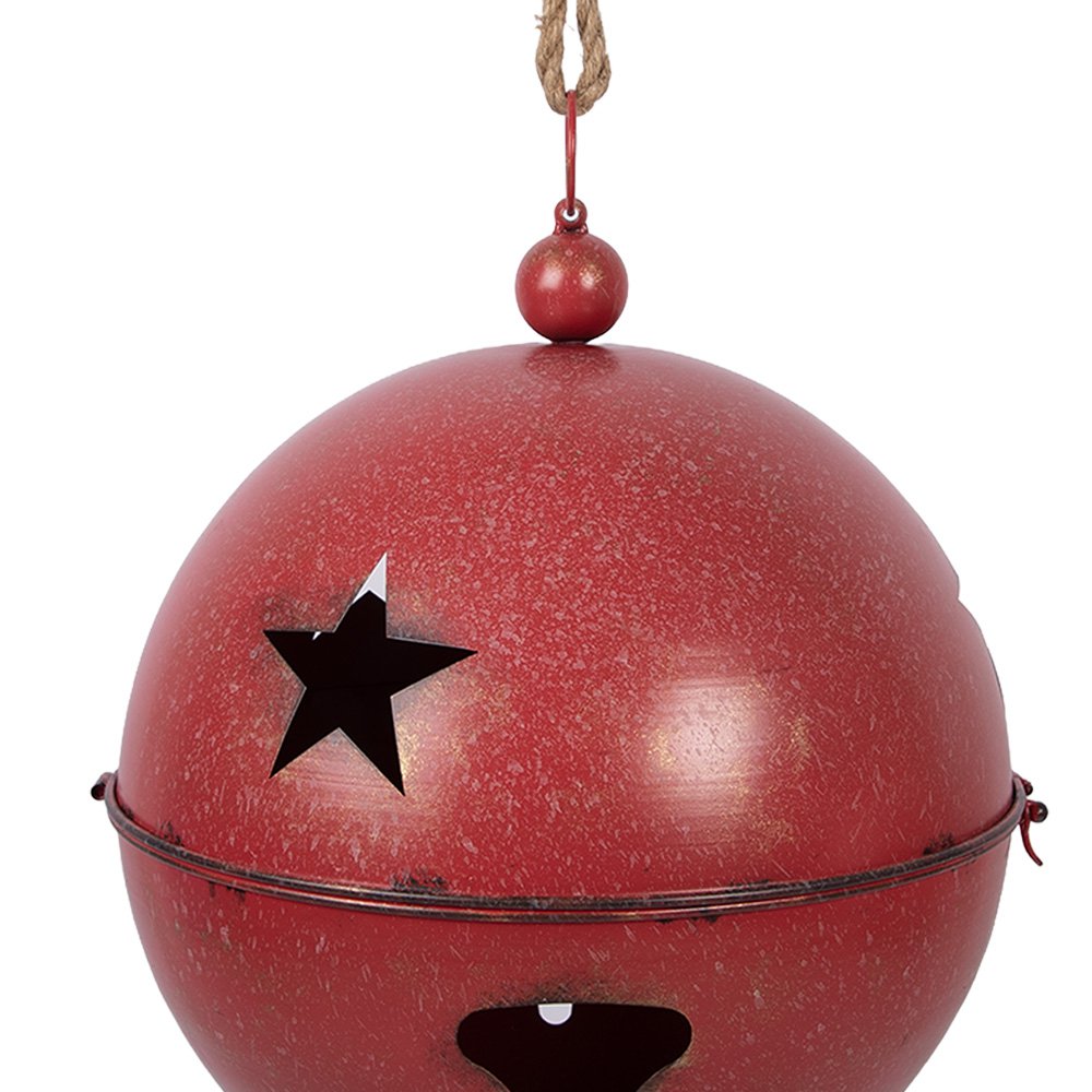 Kerstdecoratie Beeld Kerstbal Ø 60 / Ø 50 / Ø 40 cm Rood Metaal