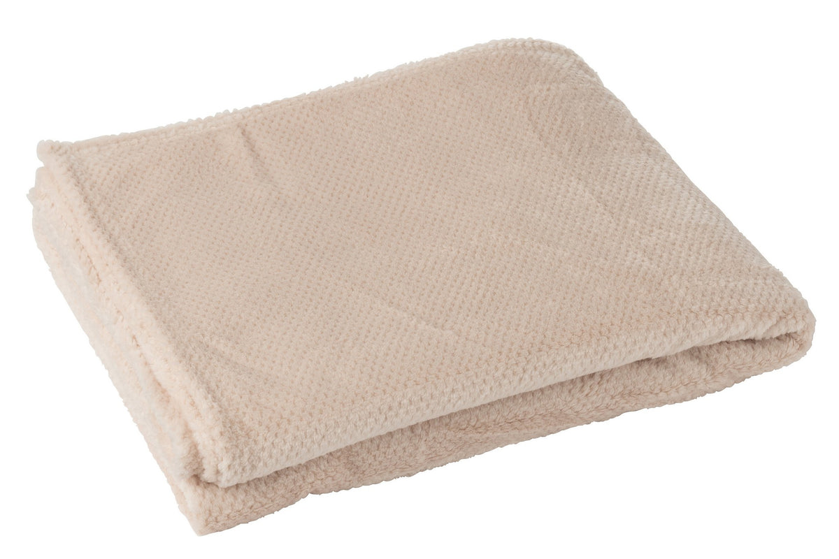 J-Line deken Snuggle - polyester - lichtroze