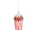 Ornament beker glas roze