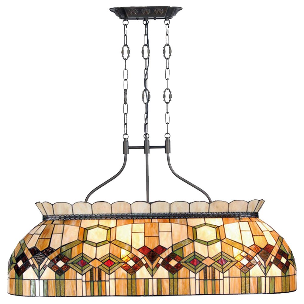 Hanglamp Tiffany 115x36x130 Groen Metaal Hanglamp Eettafel