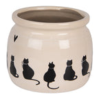 Bloempot Ø 16x13 cm Beige Keramiek Katten