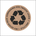 Etiketten Groot- Verpakking hergebruik - rond 117mm - rol van 250 stuks
