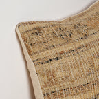 Natuurlijk jute geweven kussen met vulling 60 × 60 cm