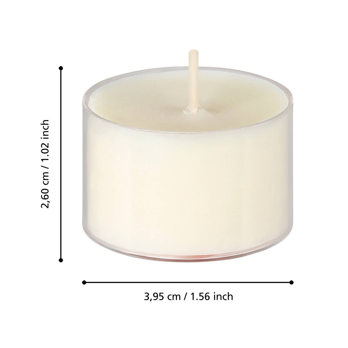 Theelichten Tunduru Crème 4x2cm