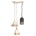 Hanglamp Ø 70x95 cm Wit IJzer Hanglamp Eettafel
