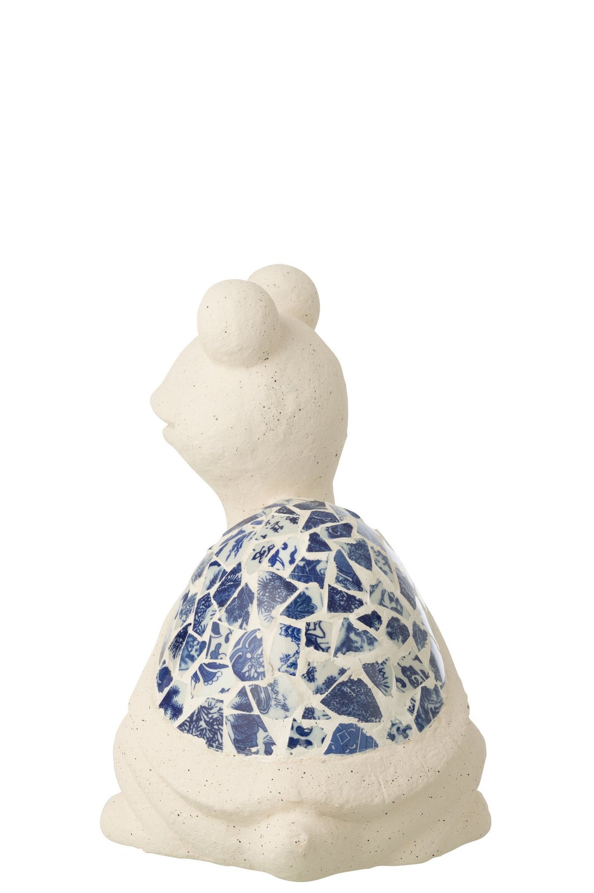 J-Line decoratie Schildpad Mozaïek - polyresin - beige/blauw