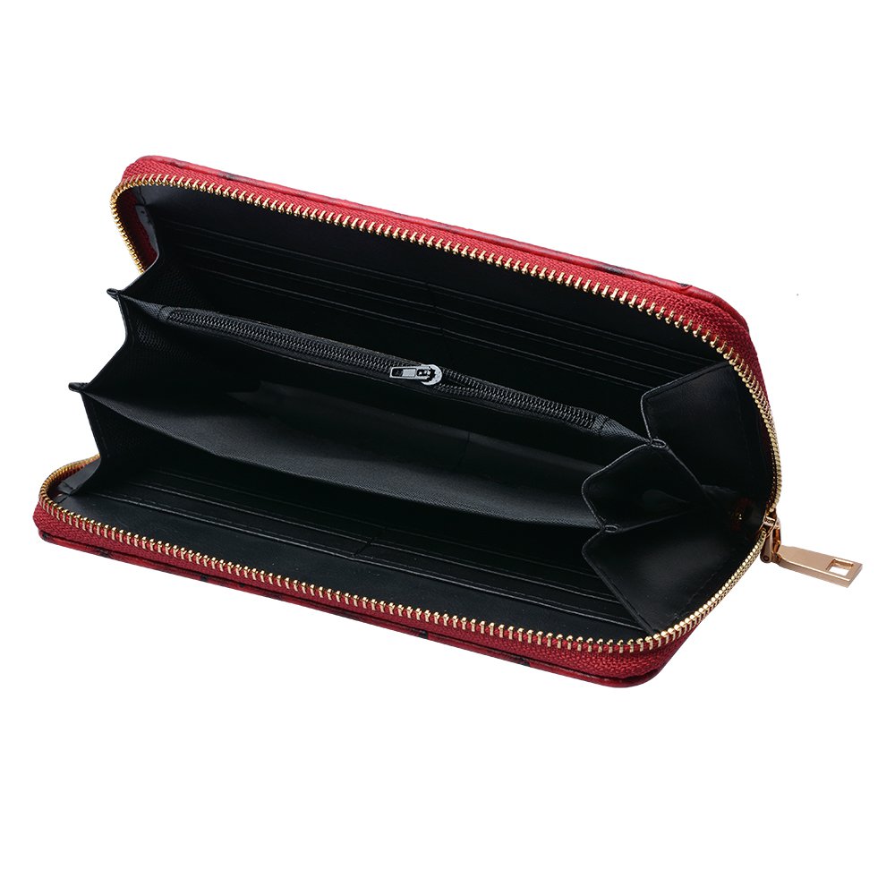 Portemonnee 19x9 cm Rood Polyurethaan