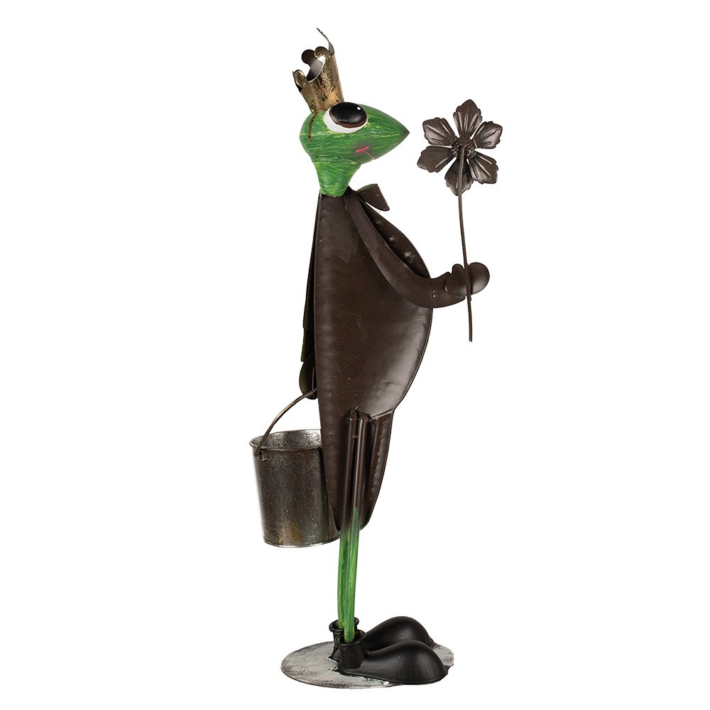 Decoratie Beeld Kikker 67 cm Groen Metaal