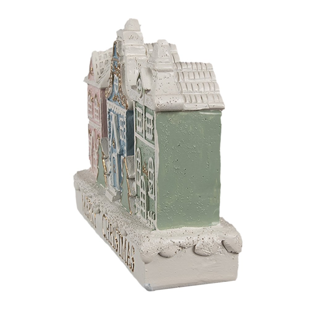 Gingerbread house 13x4x10 cm Wit Polyresin Peperkoekhuisje