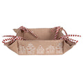 Broodmand 35x35x8 cm Bruin Katoen Gingerbread house