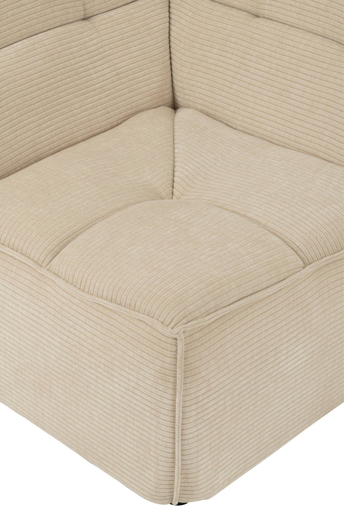 J-Line hoekzetel Grid - hout/schuim - beige