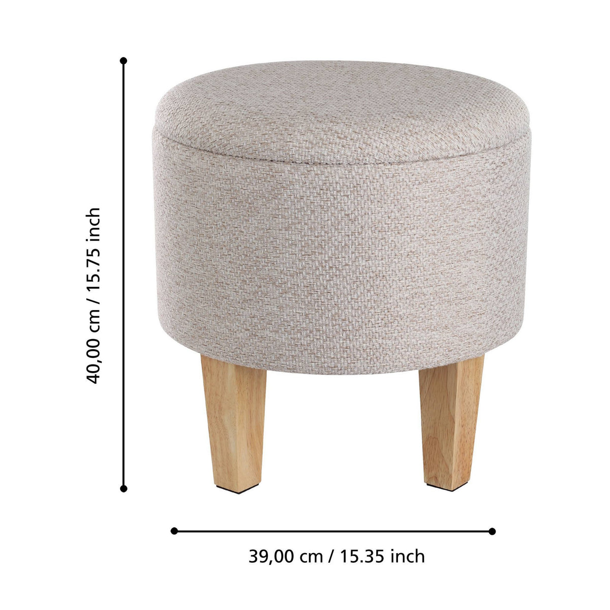 Hocker Mashike Beige 39x40cm