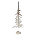 Decoratie Beeld Kerstboom 45 cm Wit Bruin Metaal