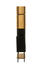 J-Line Schap Tina Hout/Ijzer Zwart/Naturel Small
