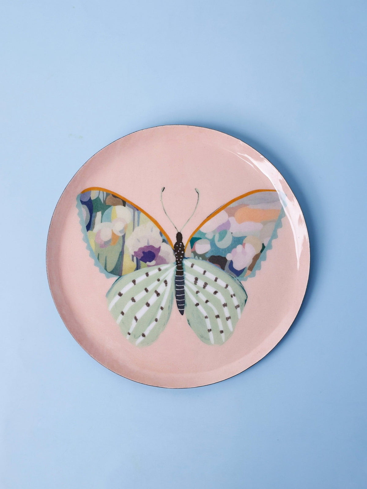Butterfly Bloom metalen wandborden - Set van 3