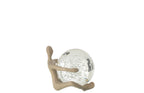 J-Line Beeld Bal Resin/Kristal Beige