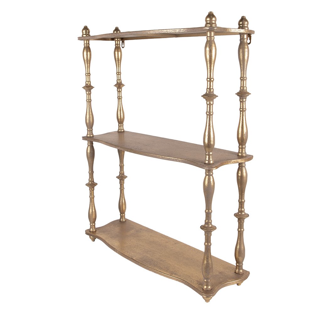 Wandrek 60x22x76 cm Goudkleurig Metaal