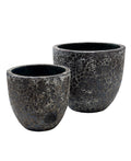 Plantenpot - Laki relic black set Ø36/25 x H34/25 cm - (set van 2 stuks)