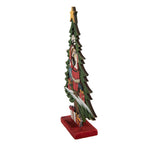 Kerstdecoratie Beeld Kerstboom 25x6x30 cm Groen Hout