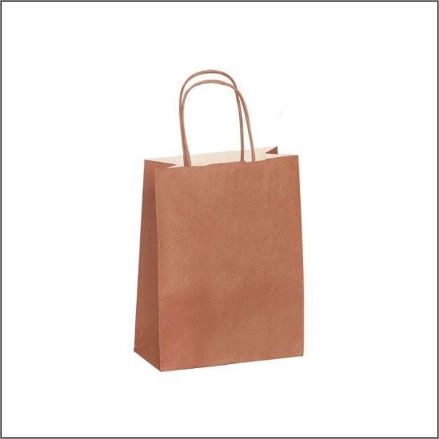 Papieren tas - S – Terra licht bruin(100 stuks)