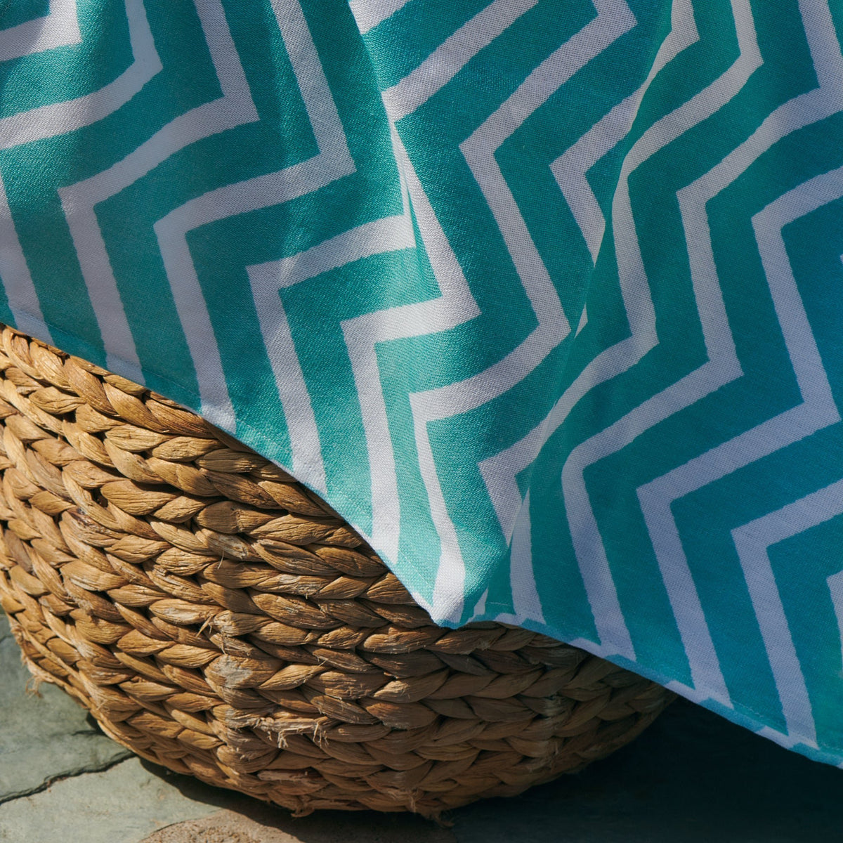 Katoenen hamamdoek van badstof - XL, Chevron-patroon