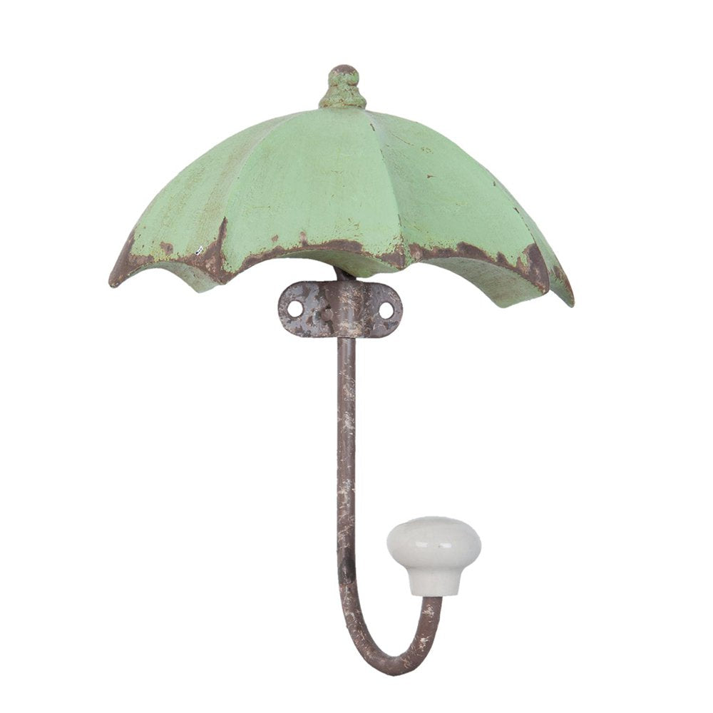 Wandhaak 12x5x15 cm Groen IJzer Paraplu Kapstok