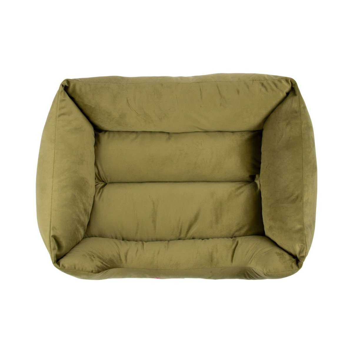 Dierenmand L borduurwerk olijf groen 80x60x22cm