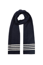 Men Navy Scarf Navy-ecru