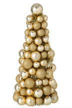 J-Line Kegel met kerstballen - PS - goud