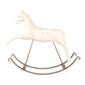 Decoratie Beeld Hobbelpaard 61x15x51 cm Wit Kunststof