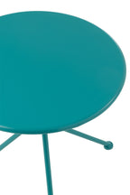 J-Line tafel Tripod Rond - metaal - turkoois - S